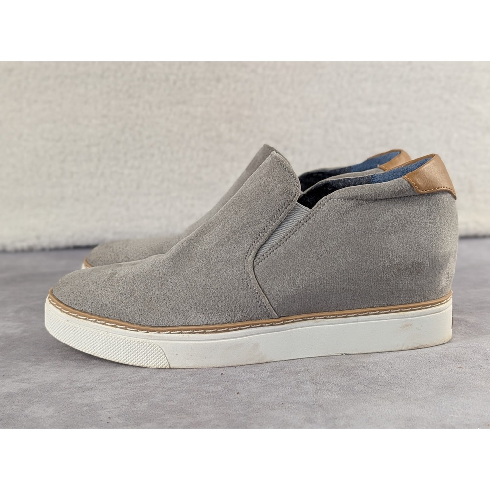 Dr. Scholls Womens Abbott Wedge Sneaker Grey Slip On Shoes 8M S345
